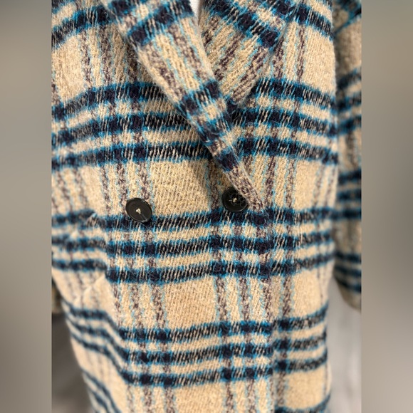 ba&sh Checkered Beige and Blue Jacket - Picture 6 of 16